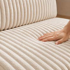 The Big U 118.5″ Compressed Modular Sofa, Left Chaise in Cream White — product detail 4