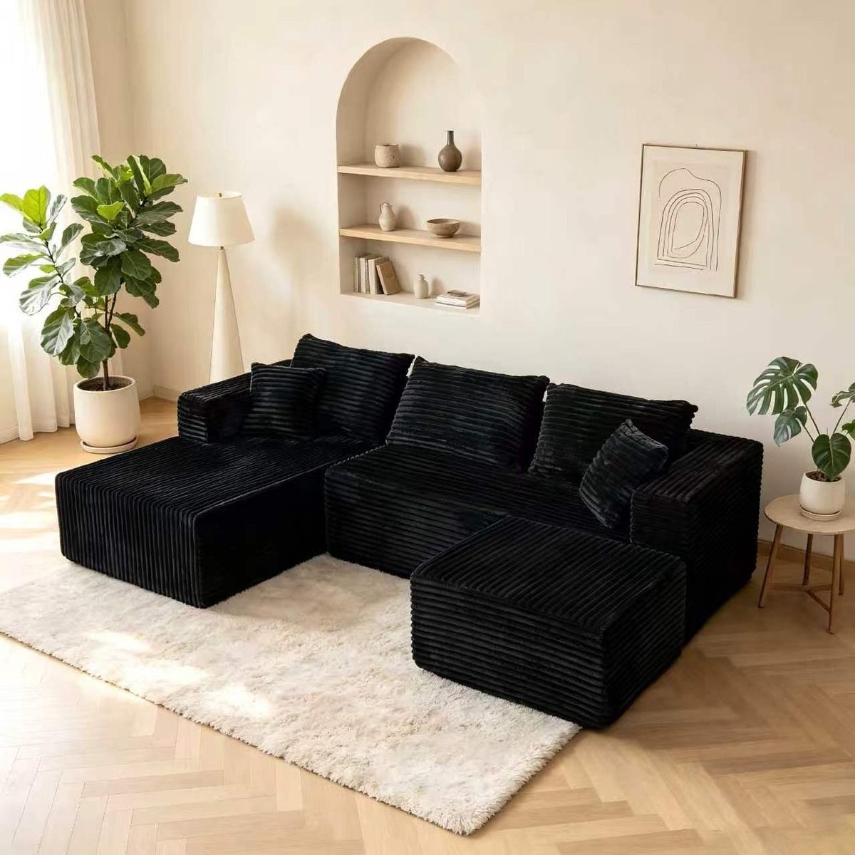 U-Shaped Modular Sectional with Right Chaises