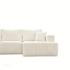 The Big U 118.5″ Compressed Modular Sofa, Left Chaise in Cream White — product detail 8