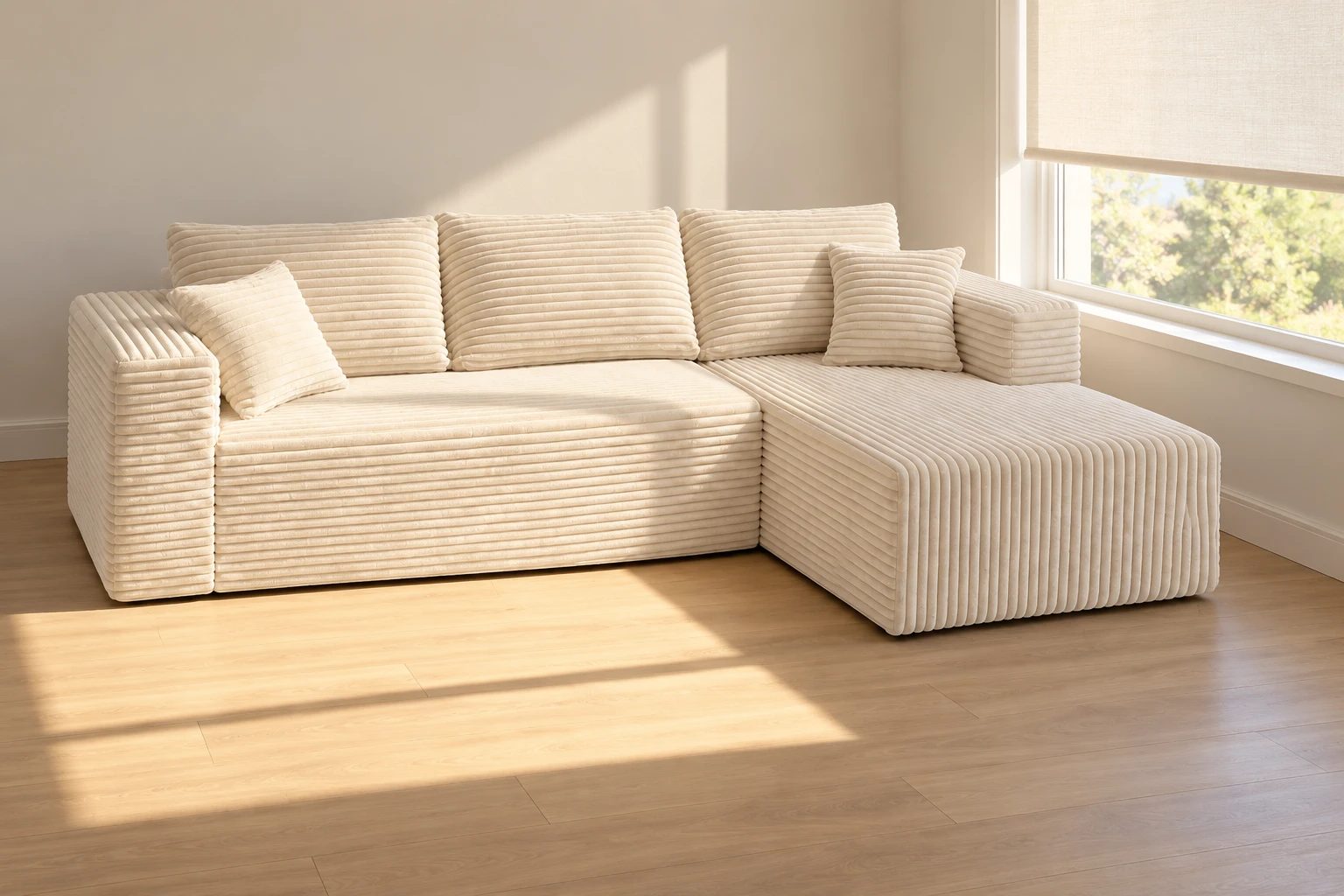 Check where the remaining direct beam falls after adjusting the shade.
