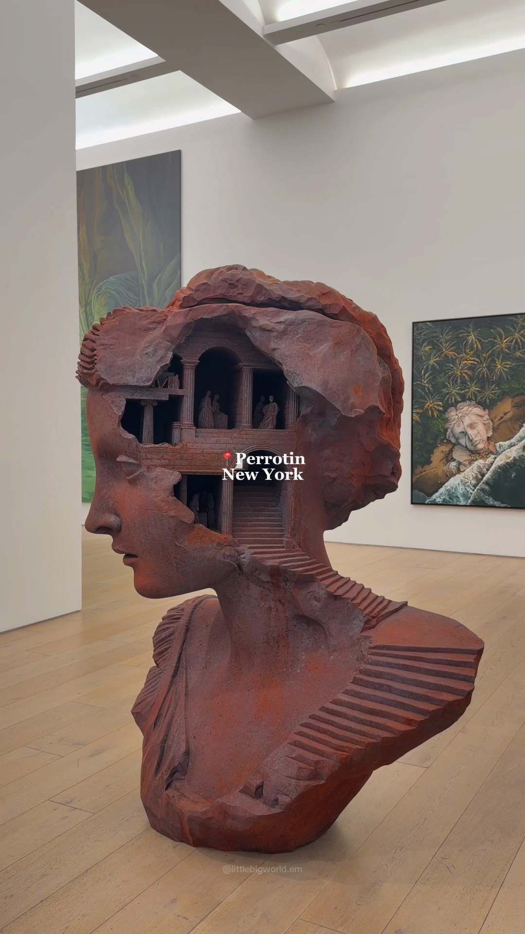 A gallery interior in a film exploring cultural places across New York.