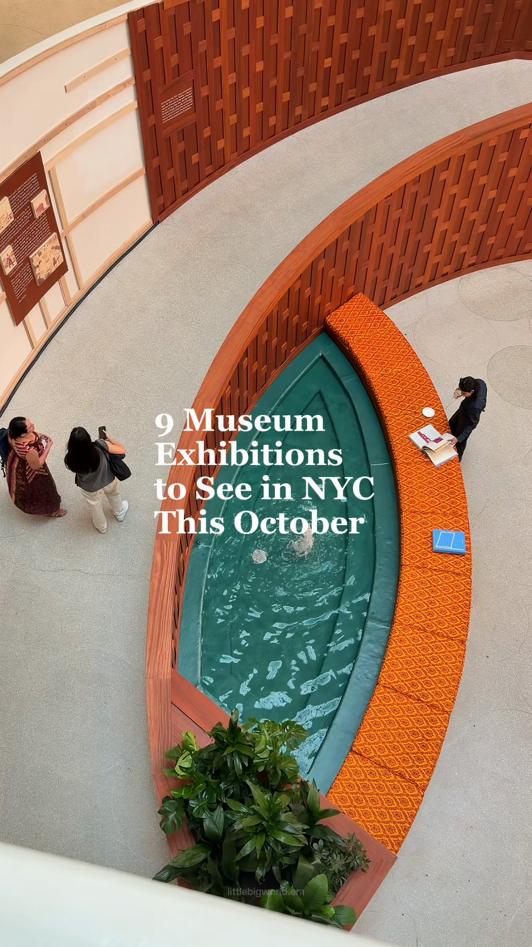 A colorful circular installation opening an October museum exhibition roundup.