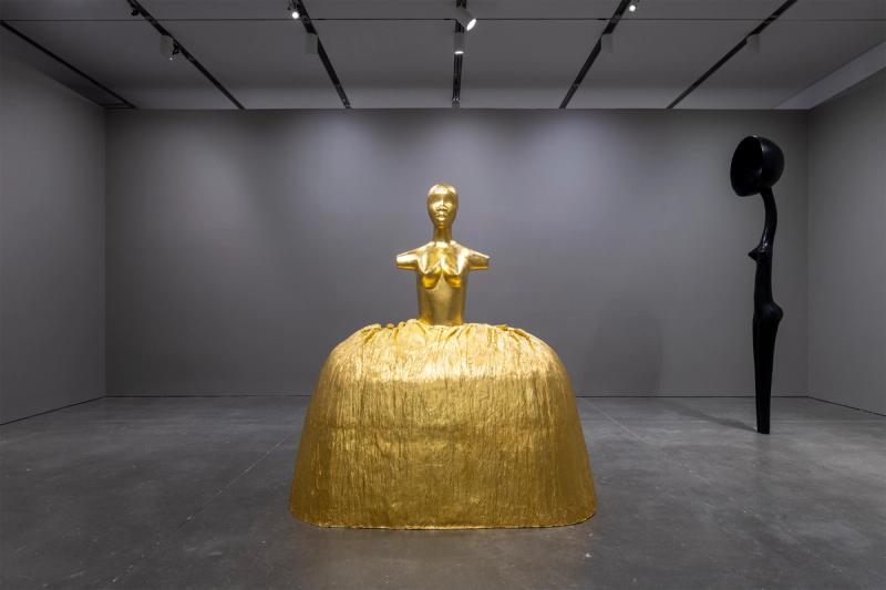 Installation view of “Simone Leigh” (2023) at the Institute of Contemporary Art in Boston. (Courtesy the Institute of Contemporary Art, Boston)