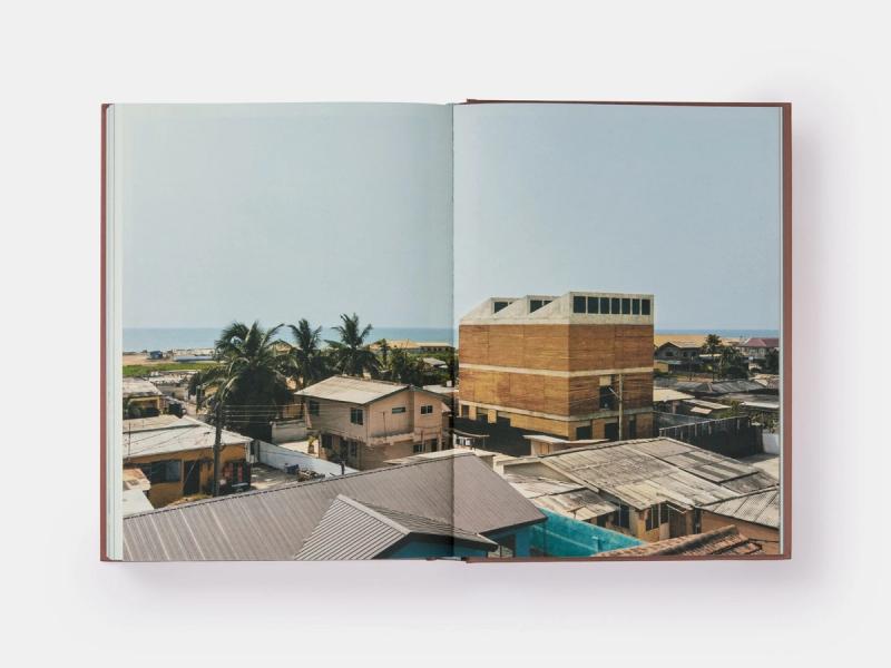 A spread from “Alchemy: The Material World of David Adjaye” (Phaidon), featuring Adjaye’s Dot.Atelier Gallery in Accra, Ghana, for the artist Amoko Boafo. (Courtesy Phaidon)