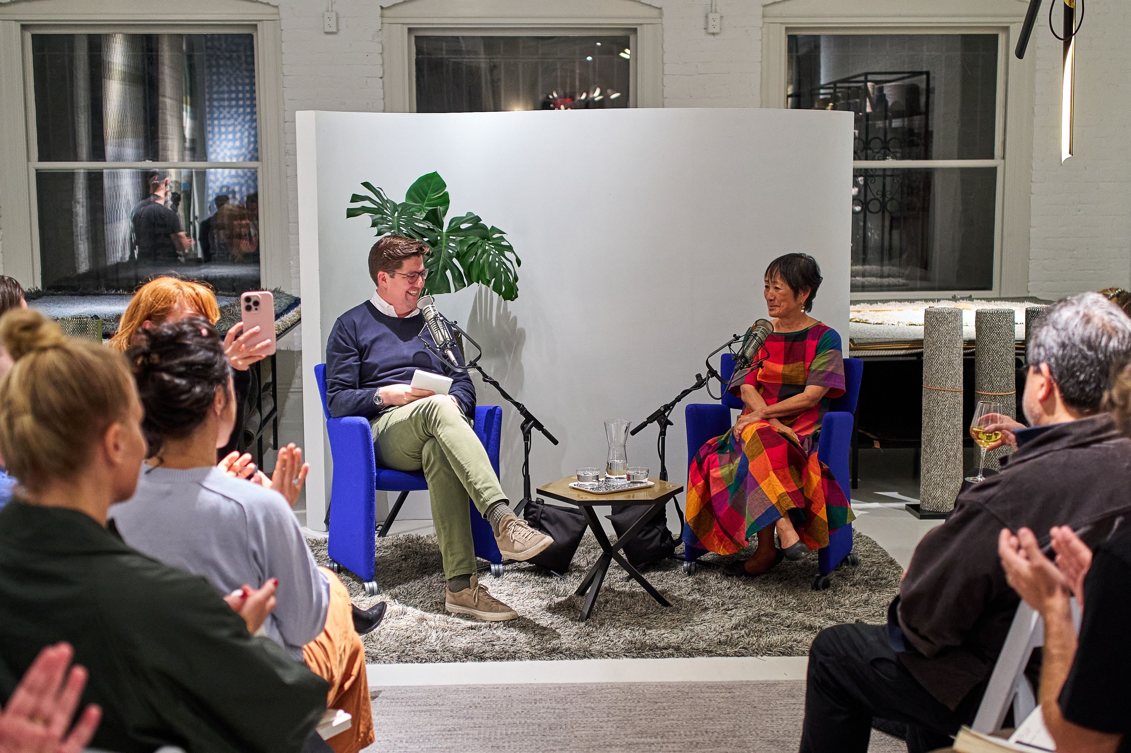 October 2024 | The architect Billie Tsien (right) during a conversation with The Slowdown’s editor-in-chief, Spencer Bailey, presented in partnership with the Swedish rug-maker Kasthall and hosted at their New York City showroom. (Photo: Chris Coe)