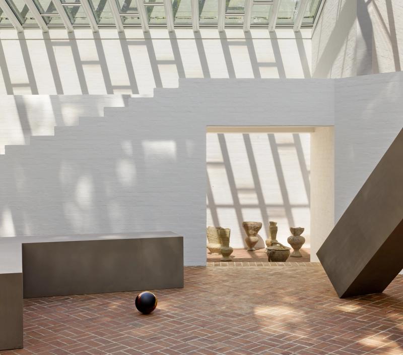 A view of one of Stadler’s bowling balls in the Sculpture Gallery. (Photo: Michael Biondo)