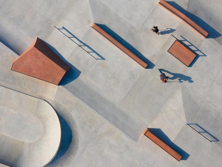 A skate park designed by Saario in Columbus, Indiana. (Photo: Hadley Fruits. Courtesy Janne Saario)