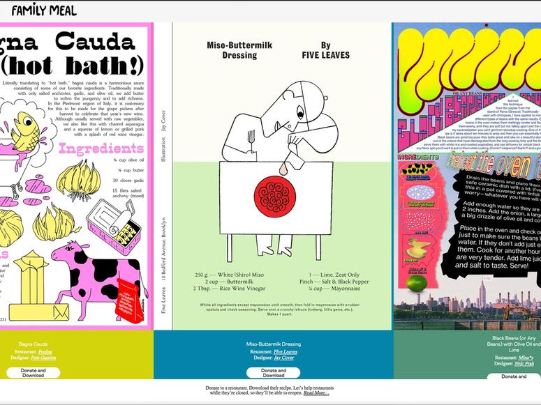 Images from Family Meal recipes.