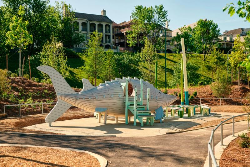 The Sturgeon River Playground at Tom Lee Park, designed by Monstrum. (Photo: Ty Cole. Courtesy Memphis River Parks Partnership)