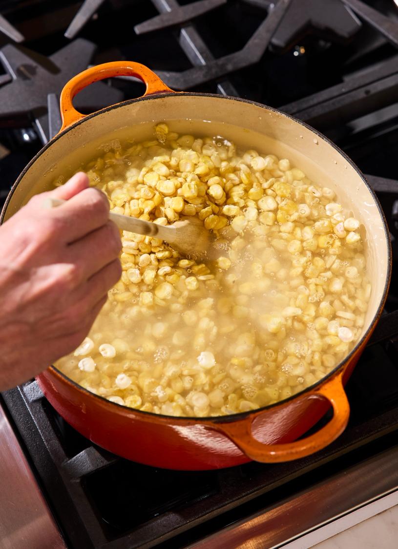 Photo illustrating the kernel-to-masa process. (Courtesy Chronicle Books)