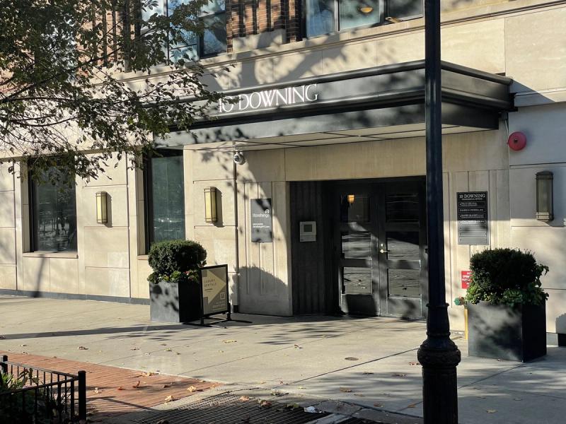 The entrance to 10 Downing, the building Kimmelman was raised in. (Photo: Spencer Bailey)