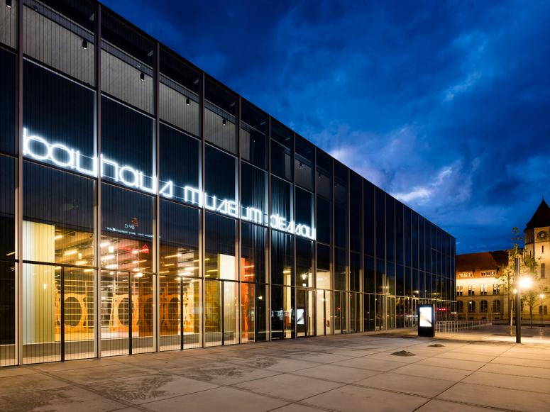 The entrance to the Bauhaus Museum Dessau.