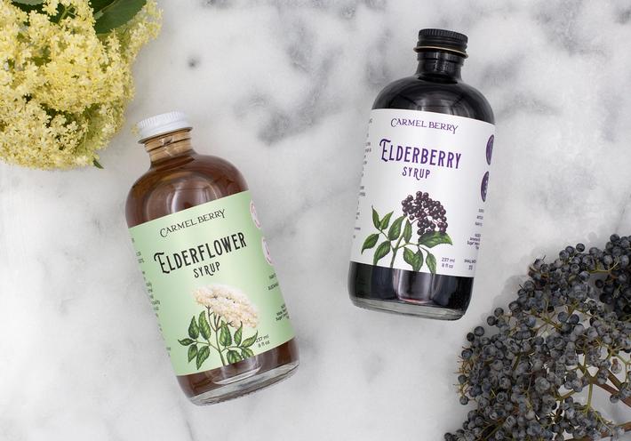 Elderberry syrups by Carmel Berry Company