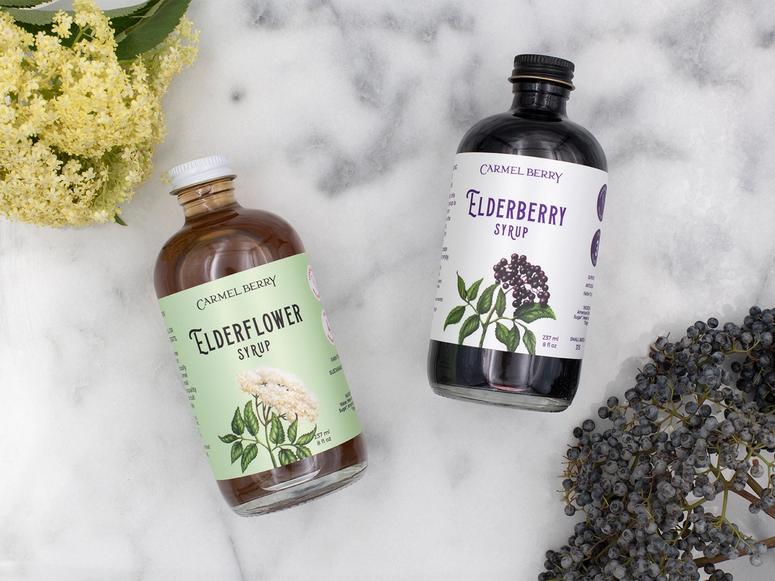 Elderberry syrups by Carmel Berry Company