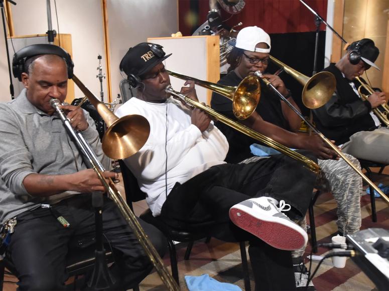 The Rebirth Brass Band in a still from “Take Me to the River: New Orleans.” (Courtesy “Take Me to the River: New Orleans”)