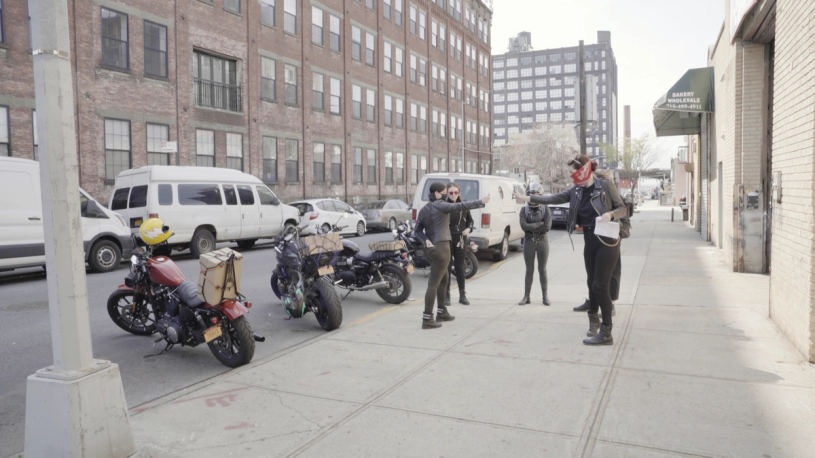 Engines for Change members distributing PPE in 2020 at the beginning of the Covid-19 pandemic. (Photo: Niki Murphy)