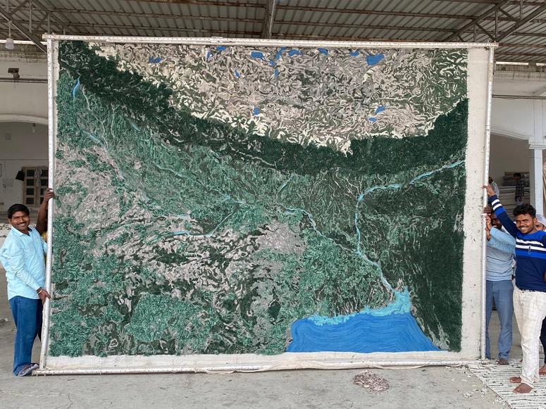 One of Alvaro Catalán de Ocón’s Plastic Rivers rugs. (Courtesy Alvaro Catalán de Ocón)