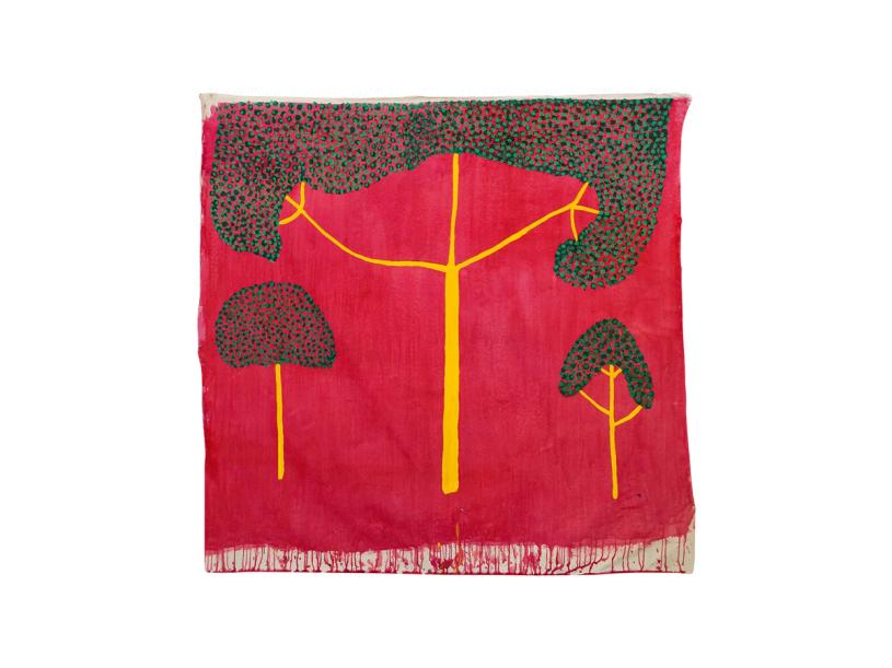 “Hii Hi frare frare” [Tree with yellow trunk] (2021) by Sheroanawe Hakihiiwe. (Courtesy the artist and Fondation Cartier pour l'art contemporain)