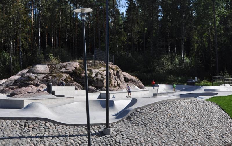 A skate park designed by Saario in Espoo, Finland. (Courtesy Janne Saario)