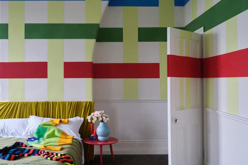 Installation view of Rogers’s Farrow & Ball Carte Blanche collection. (Photo: James Merrell. Courtesy Farrow & Ball)