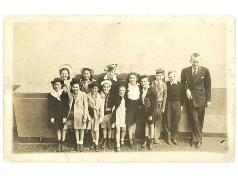 Malcolm (front row, third from the left) with her classmates from P.S. 82 at the Empire State Building. (Courtesy Janet Malcolm and Farrar, Straus and Giroux)