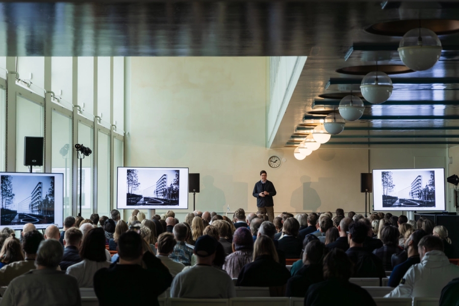 October 2024 | The Slowdown’s editor-in-chief, Spencer Bailey, presents a talk exploring memorial-making and his book “In Memory Of: Designing Contemporary Memorials” (Phaidon, 2020) at the Paimio Sanatorium’s annual Spirit of Paimio conference in Finland. (Photo: Turkka Taipale)