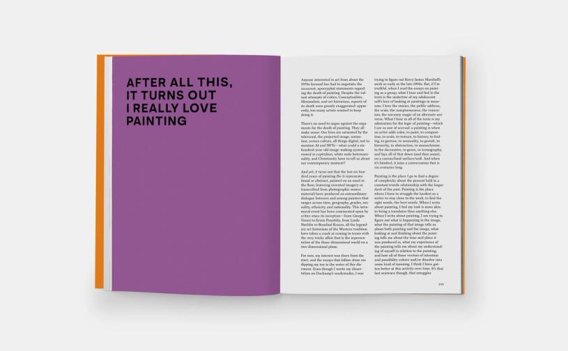 Spread from “Open Questions: Thirty Years of Writing About Art.” (Courtesy Phaidon)