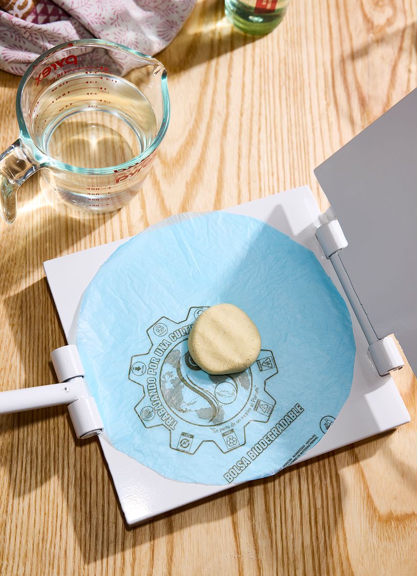 Photo illustrating the kernel-to-masa process. (Courtesy Chronicle Books)