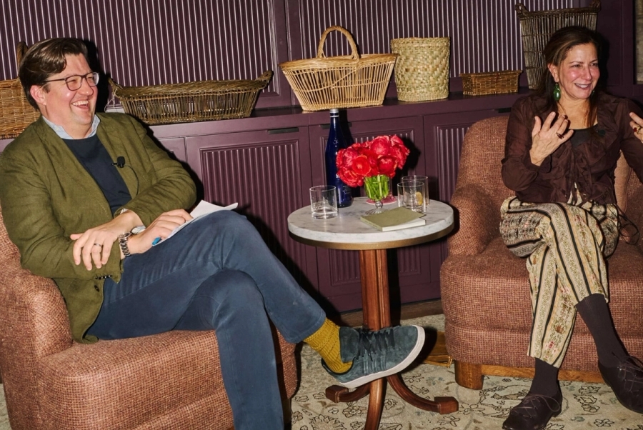 November 18, 2025, New York City | Craftsperson and editor Deborah Needleman discusses the joys of making with our editor-in-chief, Spencer Bailey, at the just-opened members’ club Moss for the first-ever “Moss Talk.” (Photo: Caroline Friedman)