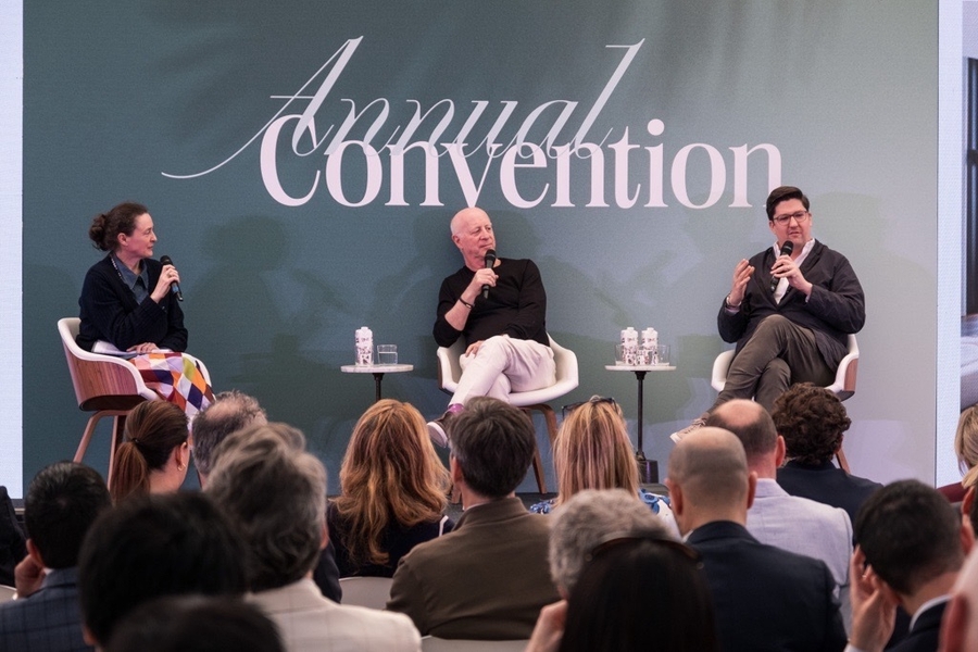 November 2024 | Left to right: Curator, author, and design scholar Maria Cristina Didero; architecture critic Paul Goldberger; and The Slowdown’s editor-in-chief, Spencer Bailey, in a conversation about “Design: The Leading Hotels of the World” (Monacelli) in Marbella, Spain, at The Leading Hotels of the World’s 2024 Annual Convention.