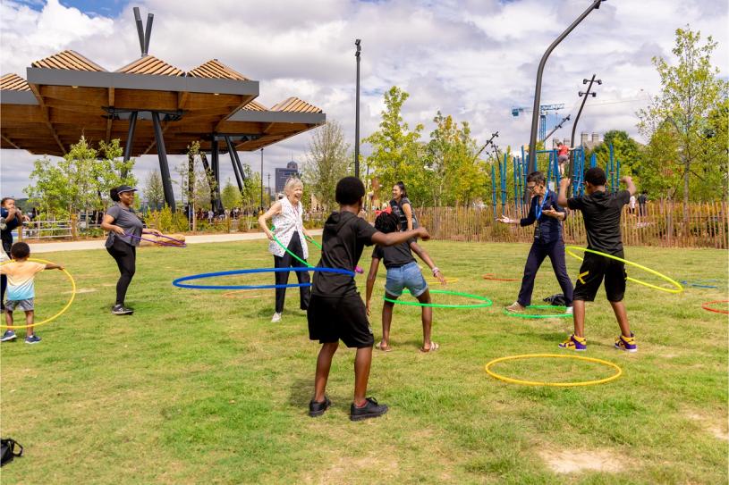 Visitors on the opening day of Tom Lee Park. (Photo: Alex Shansky. Courtesy Memphis Travel)