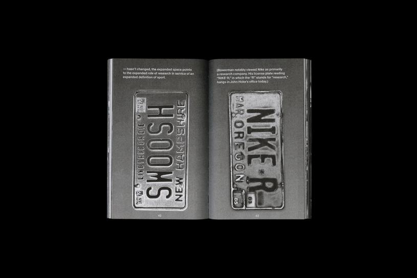 An interior spread from “No Finish Line.” (Courtesy Nike)