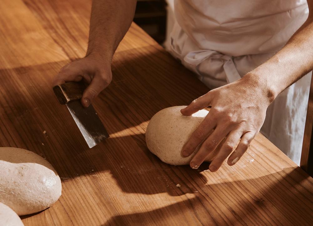 A baker making bread