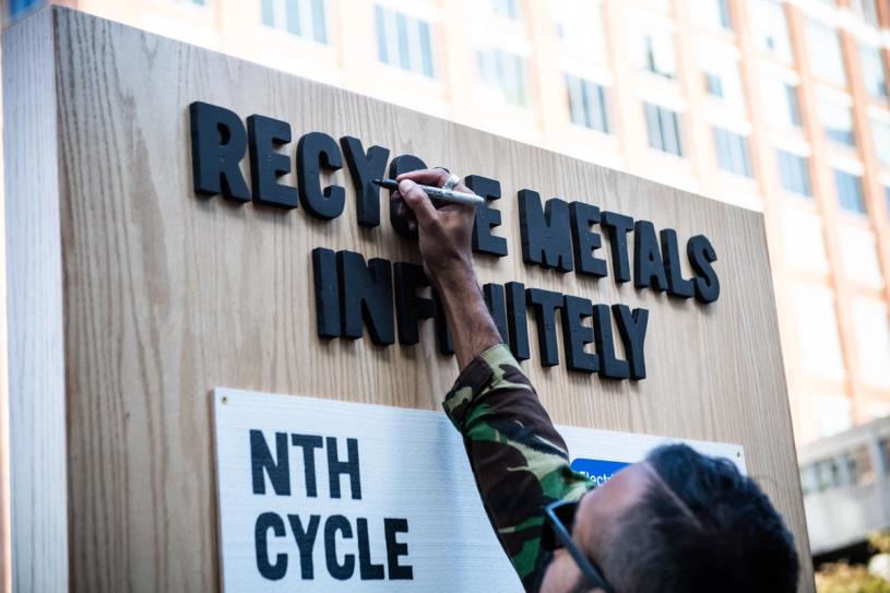 Nth Cycle’s booth at the fair. (Courtesy Emerson Collective)