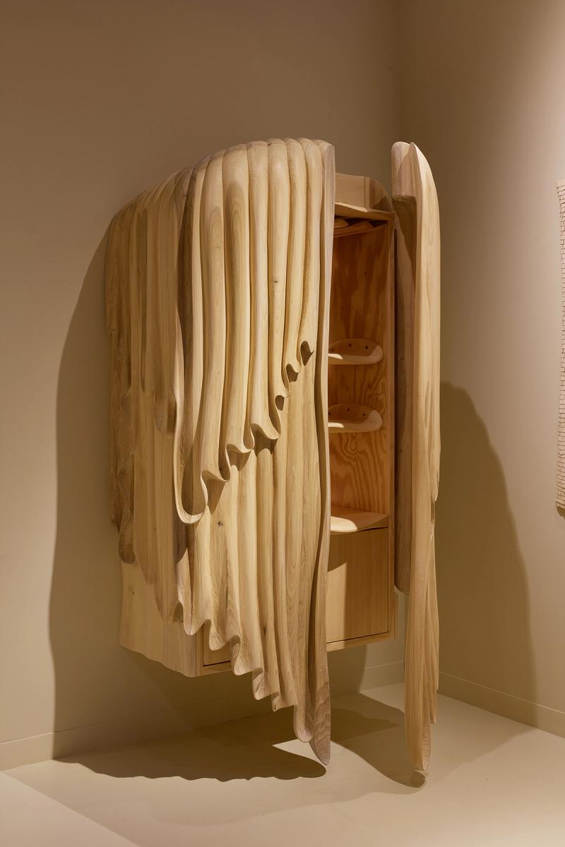 “Blonde Drinks Cabinet” (2022) by Christopher Kurtz. (Photo: James Harris. Courtesy the artist and Sarah Myerscough Gallery)