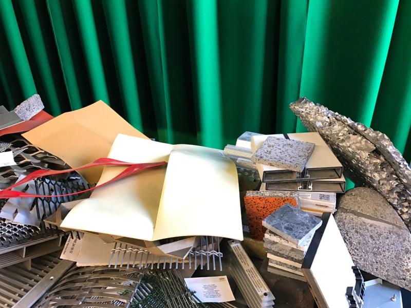 A photo of materials at the Adjaye Associates studio at Edison House in London, taken by the author in 2017. (Photo: Spencer Bailey)
