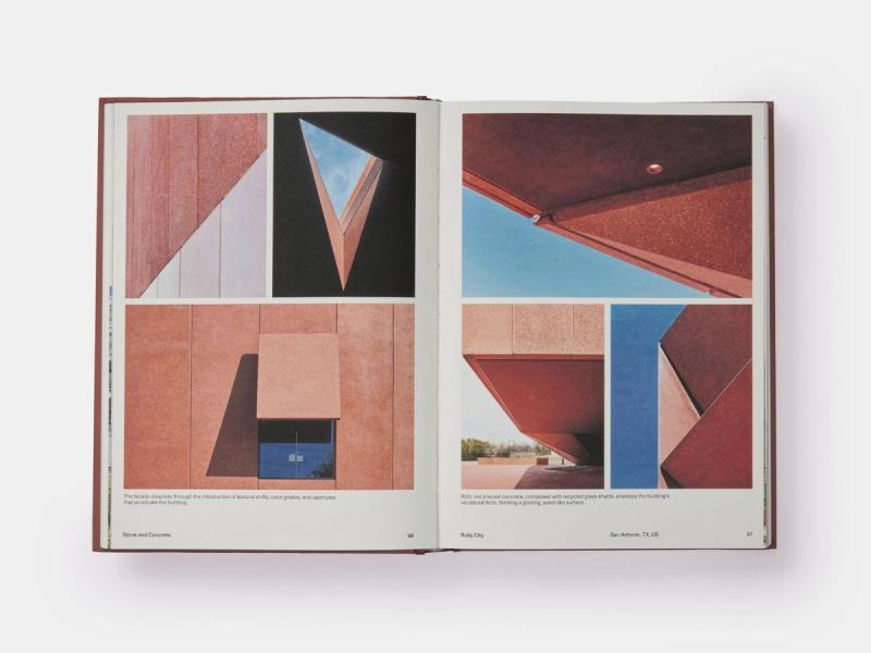 A spread from “Alchemy: The Material World of David Adjaye” (Phaidon), featuring Adjaye’s Ruby City (2019) in San Antonio, Texas. (Courtesy Phaidon)