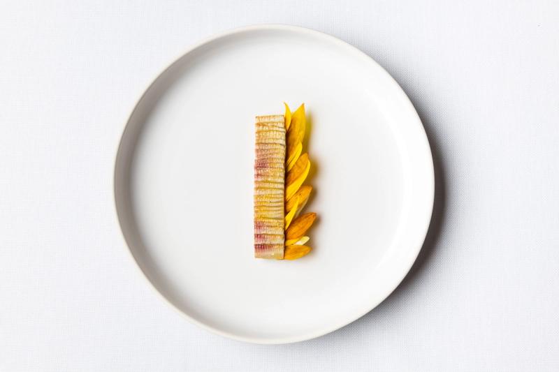 The “Sunflower” dish at Eleven Madison Park. (Courtesy Eleven Madison Park)