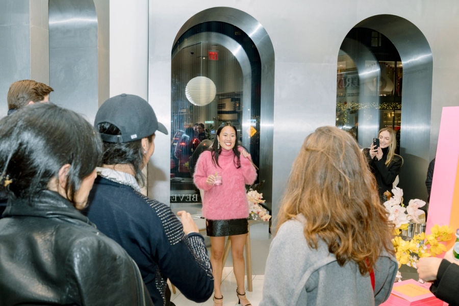 December 2022 | Fashion stylist and boutique owner Beverly Nguyen hosts a cocktail and dinner at Nordstrom’s New York City flagship, celebrating the book launch of “At a Distance: 100 Visionaries at Home in a Pandemic” (Apartamento). (Photo: Sean Davidson)