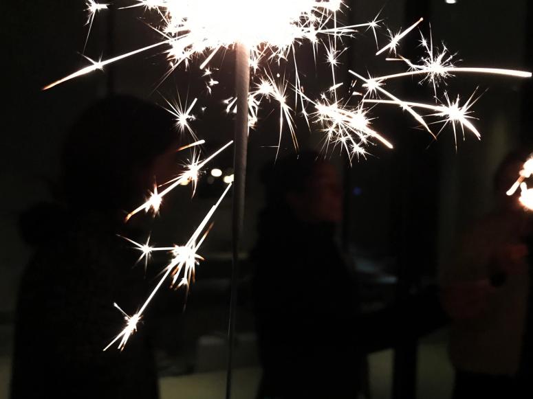 A sparkler firecracker.