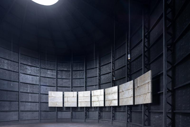 The interior of “Black Chapel,” designed by Theaster Gates. (Photo: Iwan Baan. Courtesy: Serpentine and Theaster Gates Studio)