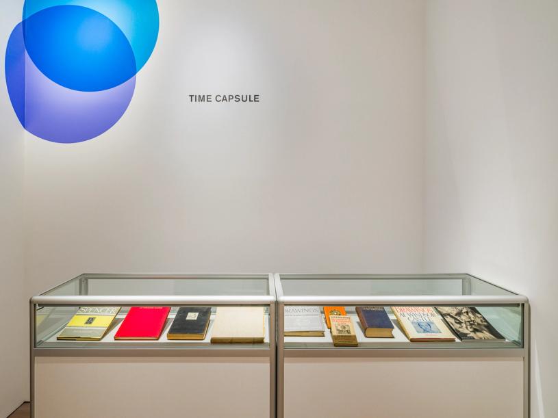 Installation view of “100 Years of Creativity: A Century of Bookmaking at Phaidon” at Christie’s New York. (Courtesy Phaidon)