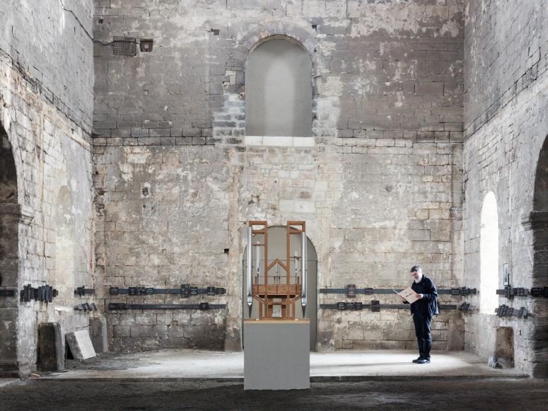 The custom “Organ²/ASLSP” organ in Halberstadt, Germany. (Photo: Ronald Göttel. Courtesy John Cage Organ Foundation Halberstadt)