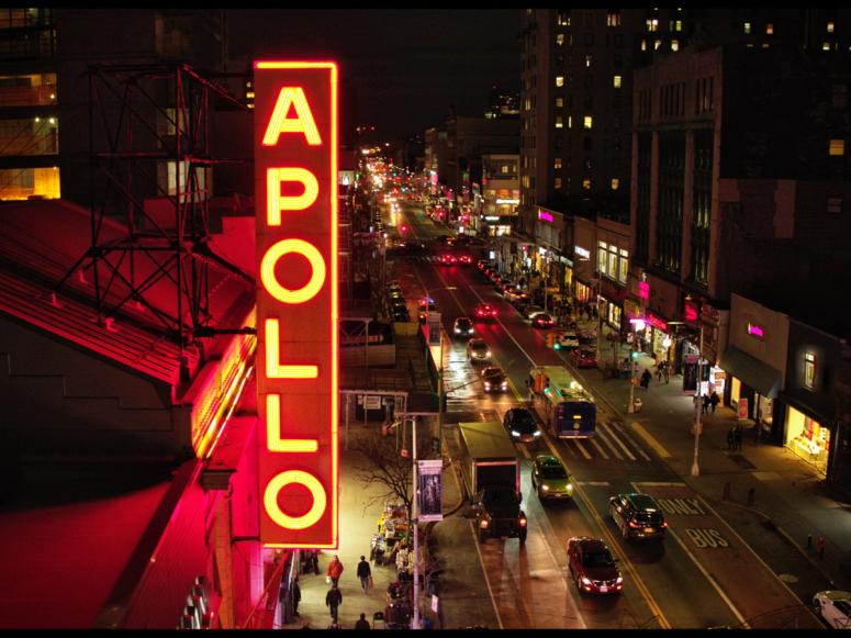 The Apollo Theater's neon marquee.