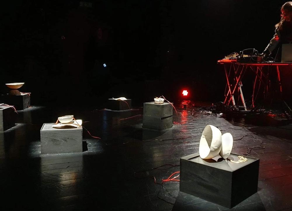 “Communicating Vessels” by Jenny Gräf Sheppard, on at the Sound Studies Lab through fall 2023. (Courtesy Sound Studies Lab)