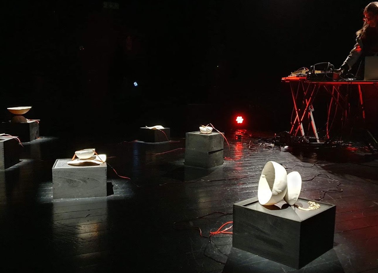 “Communicating Vessels” by Jenny Gräf Sheppard, on at the Sound Studies Lab through fall 2023. (Courtesy Sound Studies Lab)