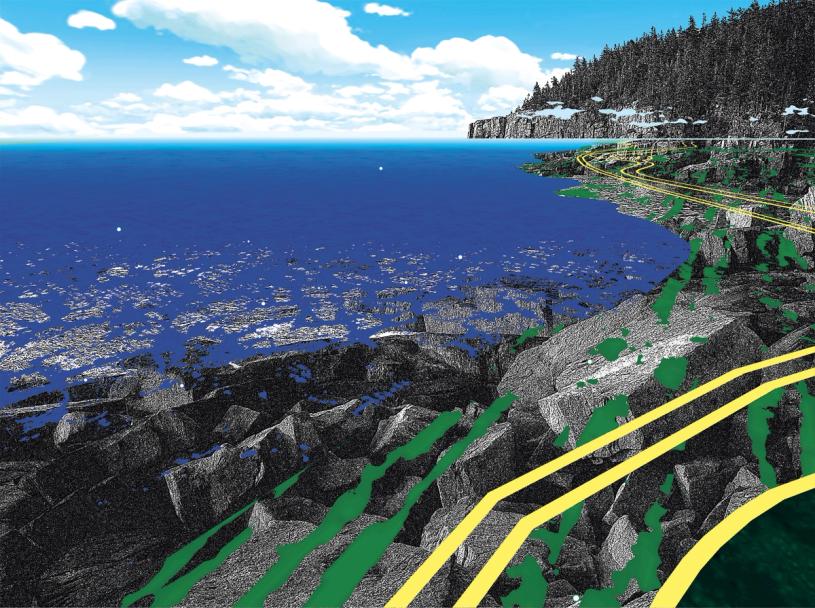 A digital rendering of Acadia National Park in Maine. (Courtesy Life Calling Initiative)