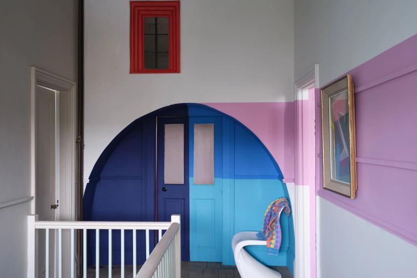 Installation view of Rogers’s Farrow & Ball Carte Blanche collection. (Photo: James Merrell. Courtesy Farrow & Ball)