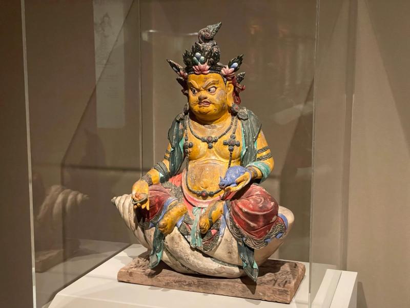 A clay sculpture of the Hindu god Jambhala from 17th-century Tibet. (Photo: Spencer Bailey)