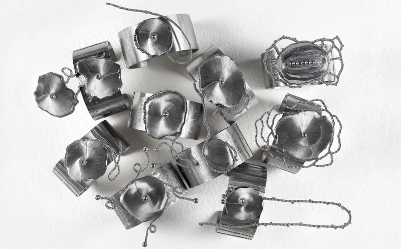 Aluminum pieces by Brush. (Photo: Takaaki Matsumoto. Courtesy Rizzoli Electa)